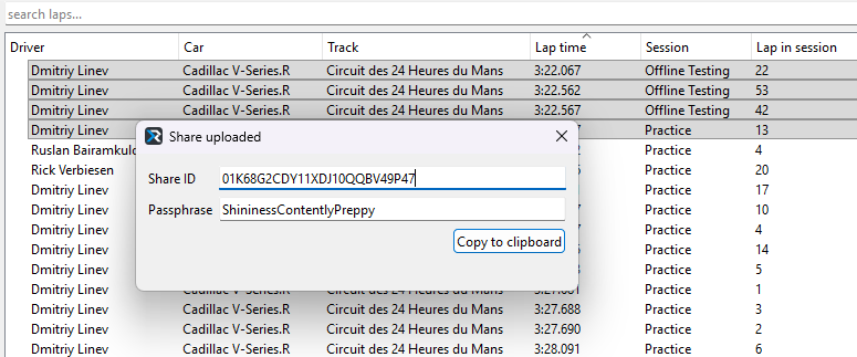 Instant share uploaded