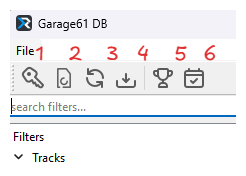 Обзор панели инструментов Garage61