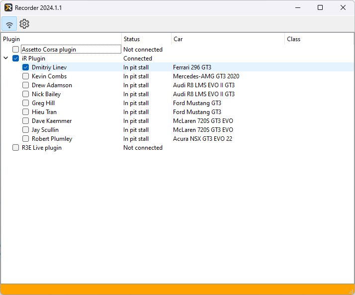 Recorder GUI overview
